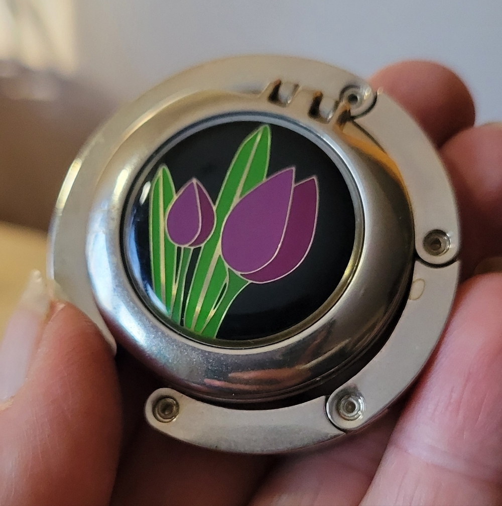 Dainty Tulip Double Mirror Purse Hook